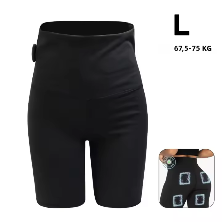 Shorts De Masaje EMS De Microcoriente Inteligente Para Ejercicio De Muslos Y Formación Corporal Adecuados Para Gimnasio Talla M/L Color Negro - 1
