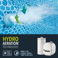 INTEX - Depuradora cartucho C2500, filtración avanzada 9.463 l/h, filtro cartucho tipo B, temporizador programable, indicador de cambio de cartucho, piscinas grandes hasta 52.900 L, Hydro Aeration, instalación rápida, depuradoras piscina - details 4