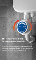 Calentador de agua instantáneo para ducha, grifo de baño con enchufe europeo de 220V, calentador de agua caliente de 3500W, pantalla Digital para casa de campo, casa de campo, Hotel - details 6
