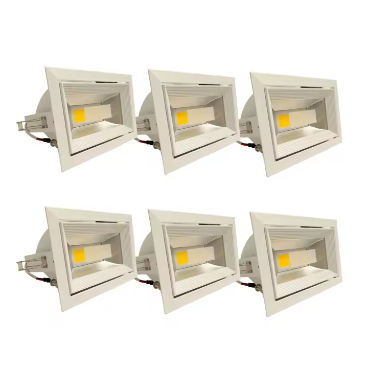 Foco empotrable LED rectangular - 30 W- 4000 K - 2200 Lm - corte 225 x 135 mm - COB Periscope S - Pack 6 unidades - AZABAK - 1