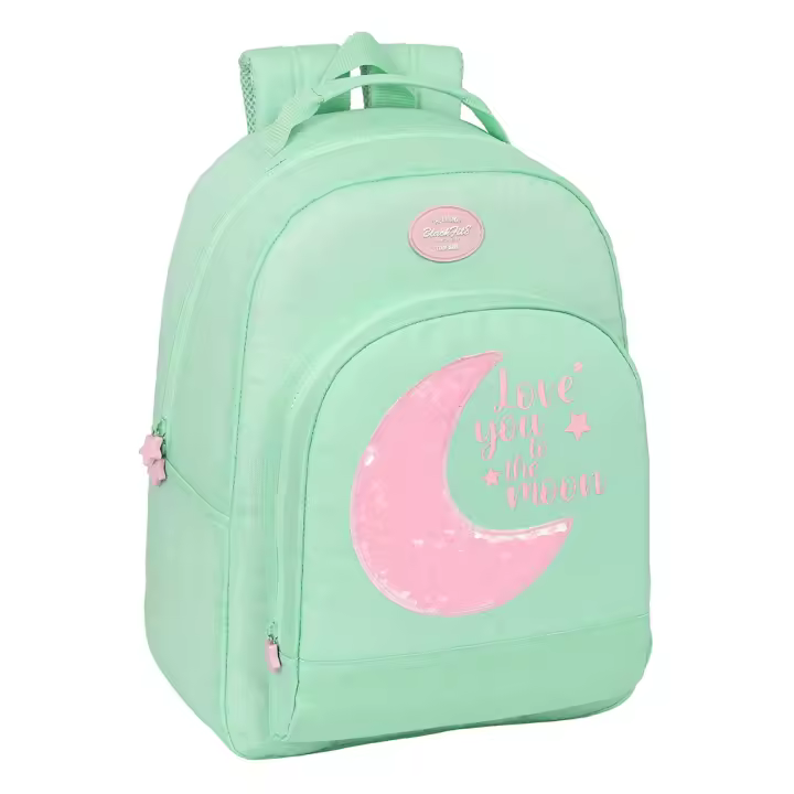 Blackfit8 MOON Mochila Infantil Verde Reciclado Resistente - 2 Años de Garantía - 1