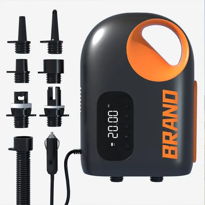 Bomba de aire eléctrica de alto voltaje para exteriores, bote de impulso de Kayak, tabla de Paddle SUP, bomba de aire inteligente de alta potencia, nuevo modo de espera, 12V - 1
