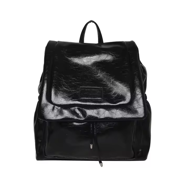 Bolso tipo mochila para el hombro con colgante, moderno, sencillo, informal y de gran capacidad para mujer, con textura y estilo. - 1
