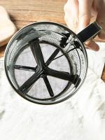 1PC Sieve De Harina De Acero Inoxidable Con Presión Manual Malla Fina Para Polvo De Levadura Azúcar Herramientas De Hornear Para La Cocina - details 6