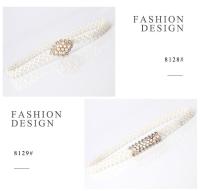 Cinturón decorativo de perlas para mujer - Estilo coreano con strass, ajustable para vestidos y looks dulces - details 4