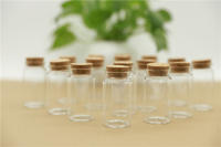 Botellas De Vidrio Pequeñas Con Tapa De Tuerca 50ml 12 Piezas 26x37x70mm Jars Viales Botellas De Prueba Con Fondo Plano Para El Mercado De Arte Y Manualidades - details 0