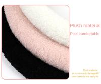 Funda De Volante De Coche De Lana De Oveja Creativa Con Bordado De Peluche Cubierta De Manija Térmica Para Otoño E Invierno - details 5