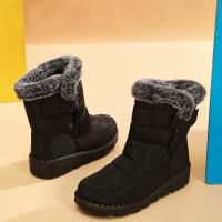 Botas De Nieve Para Mujer Con Plataforma Botas De Invierno Impermeables Antideslizantes De Peluche Gruesa Botas De Tobillo Cálidas Con Pelo De Zorro - details 6