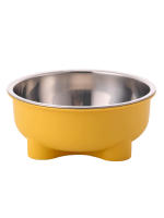 Cuenco De Acero Inoxidable Para Perros Y Gatos De Color Sólido Con Cuatro Patas Para Uso Interior Y Exterior - details 5