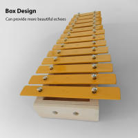 Glockenspiel De 13 Notas Xylofón Clásico Color Madera Con Teclas De Metal Y 2 Martillos Regalo Para Principiantes Y Estudiantes - details 5