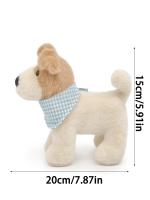 Muñeco De Peluche De 20cm Fox Terrier De Hilo Con Bib Juguete Suave Y Almohadilla Para Niños Decoración De Hogar Regalo De Cumpleaños Animal De Peluche Adorable Para Todas Las Edades - details 9