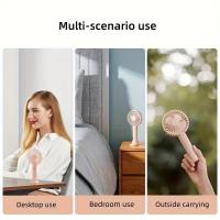 Ventilador de mano con carga Usb, turbina de viento portátil, Mini ventilador de mano, soporte de esritorio - details 1