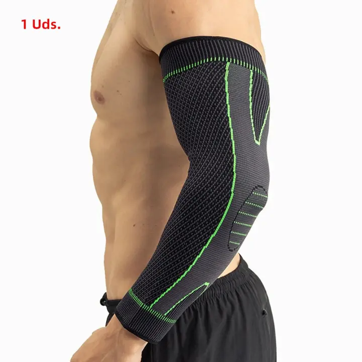 1Pcs Manguito De Compresión Para Codo No Eslipiente Y Transpirable Soporte Para Tenositis Y Elbow Para Hombres Y Mujeres - 1
