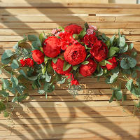 Arco De Boda Artificial De Champán Con Peonía Y Rosa DIY Decoración De Flores Para Fiesta Casamiento Bohemia Hogar Navidad - details 4