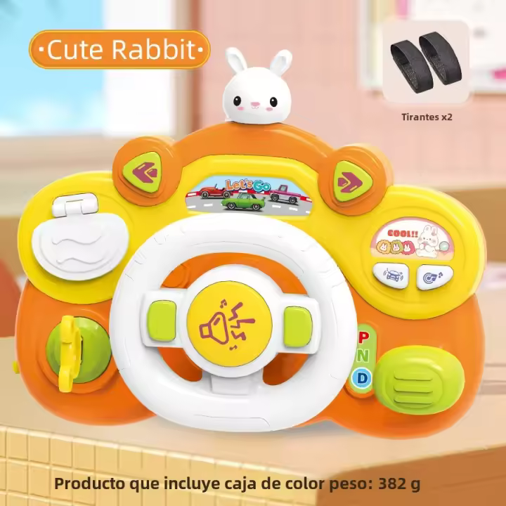Juguete Educativo Para Niños Simulación De Volante De Coche Multifuncional Con Música Y Puzzle Para Desarrollo Infantil - 1