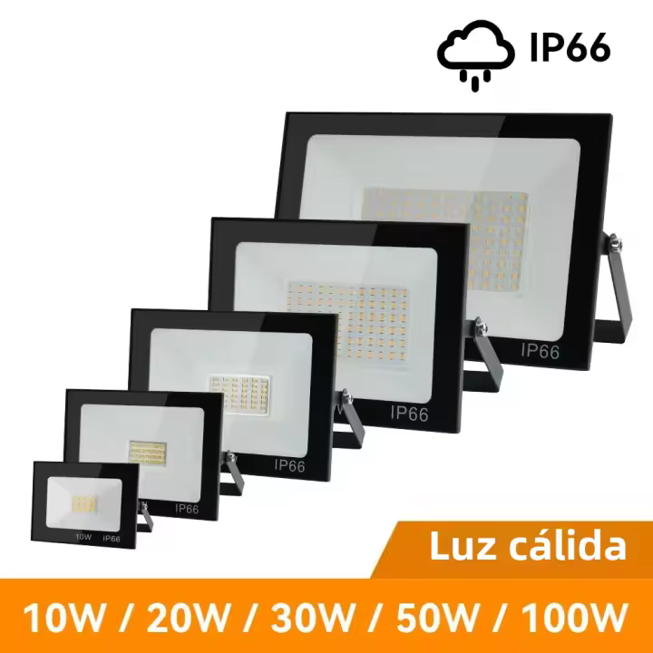 Lámpara De Inundación LED IP66 Impermeable 100W 50W Negro Con Caja De Aluminio Para Jardín Calle Puerta Farol De Pared - 1