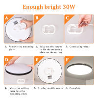 Lámpara De Techo LED Ultra Delgada Moderna Para Iluminación Interior 15W 20W 30W 50W Para Sala De Estar Cocina Dormitorio Blanco Cálido/Blanco Frío - details 12