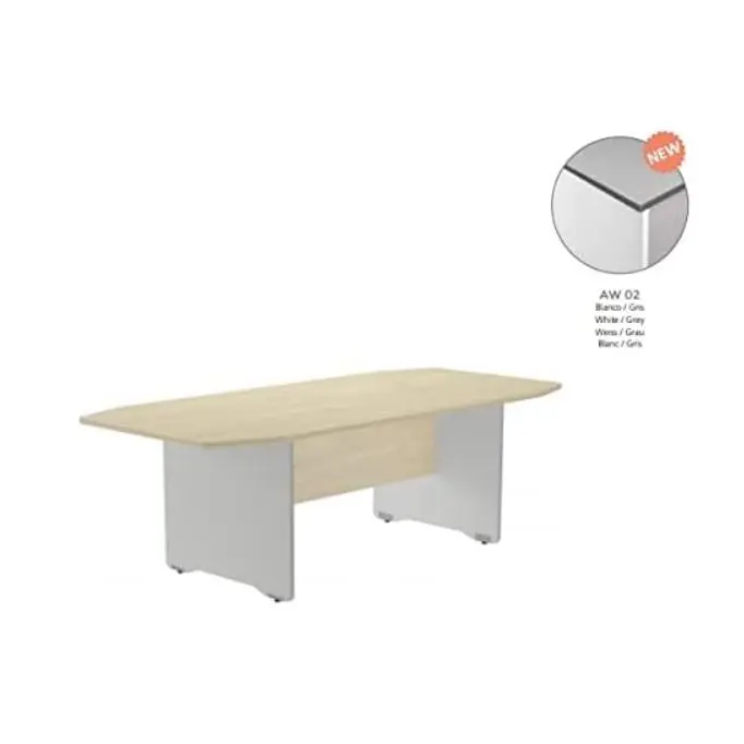 MESA DE ROCADA MODELO MEETING TAMAÃ‘O DE 220x100x72 CM BLANCO/HAYA - 1