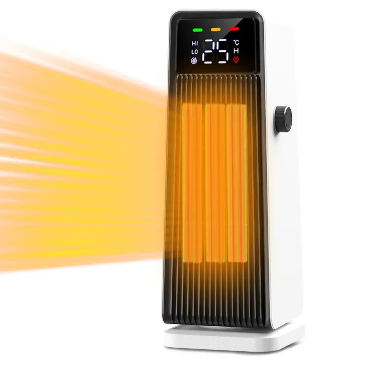 Calentador de espacio interior, calentador de Cerámica PTC Silencioso de 1500 W con termostato ECO, 4 Modos, temporizador de 12 Horas, 15,7 pulgadas, calentador Eléctrico portátil, securad integral para el hogar, oficin, dormitorio, nigga - 1