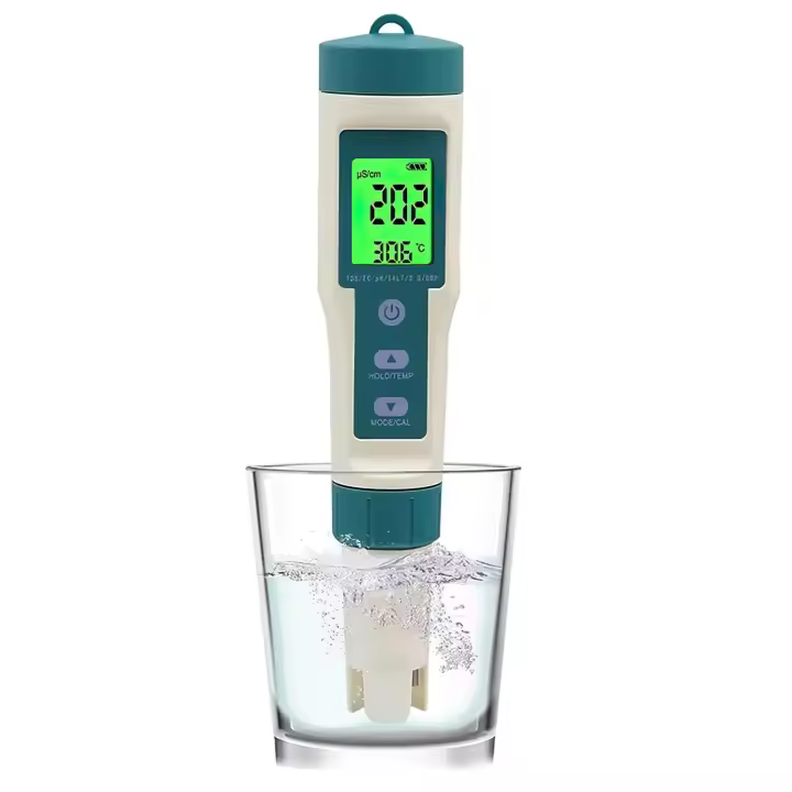 8 en 1 Para Piscinas, medidor de pH/TDS/SAL/SG/ORP/EC/TEMP/Hantum, Analizador de calidad del Agua para Piscinas, spas, acuarios, agua potable e hidroponía. - 1