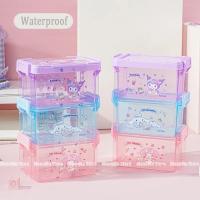 Set De 3 Cajas De Almacenamiento Para Escritorio Sanrio Con Kuromi Cinnamoroll Y My Melody Organizador De Joyería De Tela De Algodón Para Decoración Del Hogar Y Estudio - details 3