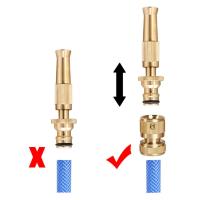 Pistola De Agua De Latón T TOVIA Con Conector Rápido Para Jardín Y Hogar Regulable Alta Presión Sprinkler Directo - details 1