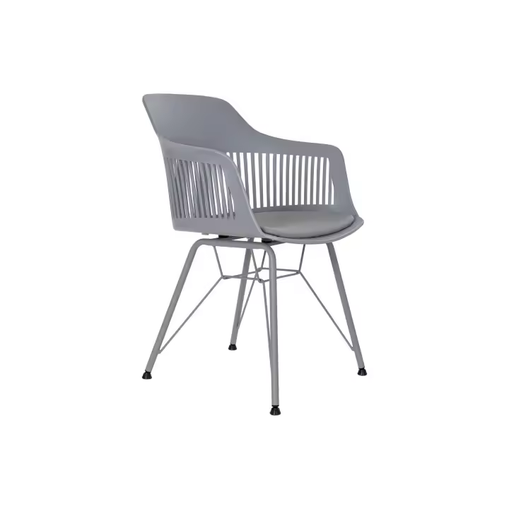 SILLA PP METAL 56X53X81 MATE GRIS CLARO FIJALO MB185150 - 1