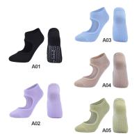 Calcetines De Yoga Para Mujer Algodón Peinado Antideslizantes Para Pilates Fitness Danza Profesional Calcetines Deportivos - details 15