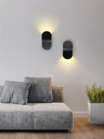 Lámpara De Pared Creativa Minimalista En Negro/Blanco/Oro De Aluminio Para Iluminación De Dormitorio Y Sala De Estar Instalación Fácil Incluye Bombilla Moderno Estilo - details 4