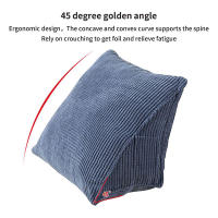 Cojín De Apoyo Tríangular Para Espalda En Tela De Charol Microfibra Almohada Suave Para Sofa Lectura Soporte De Posición Para Cama Oficina Decoración Del Hogar - details 2