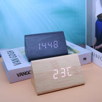 Reloj De Despacho Digital De Madera NIDITON Con Mostrador De Fecha Y Temperatura Para Dormitorio Y Sala De Estar Control Acústico Moderno - details 3