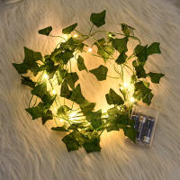 Luces De Ivy Artificial De Hojas Verdes Y Flores 2M-10M Para Decoración De Bodas Fiesta Navidad Hogar Pared  Cadena De Luz Faeirina - details 6