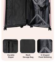 S7 STAR LG57135-LG57140 Juego 3 Piezas Maleta PC RÍgida Color Puro, Moda Cabina Resistente de Viaje 20+24+28in Set 3, Equipaje Expandible con 4 Ruedas Giratorias 360, Maletas Mango Ajustable Ligeras y Seguras - details 0