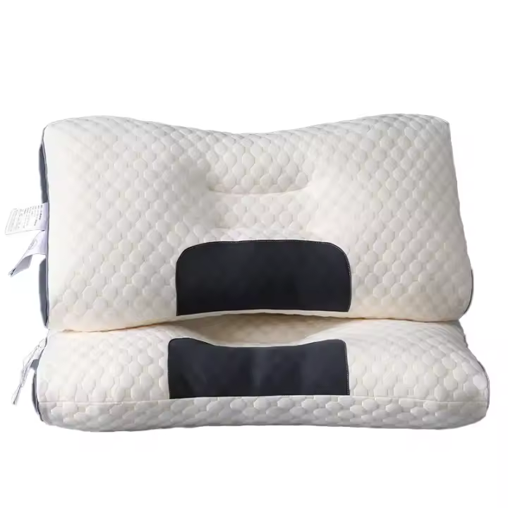 Almohada De Cuello 3D Para Hotel Estrella Almohada Masajeadora SPA Almohada De Fibra Sólida Soporte Cervical Para Dormir - 1