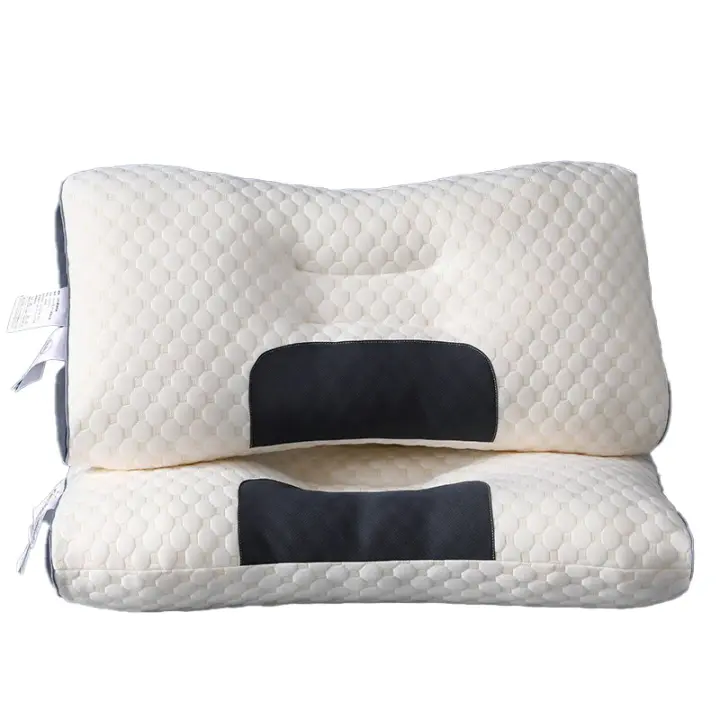 Almohada De Cuello 3D Para Hotel Estrella Almohada Masajeadora SPA Almohada De Fibra Sólida Soporte Cervical Para Dormir - 1