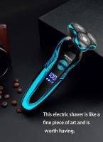 Afeitadora Eléctrica Recargable Para Hombres Cepillo De Barba Trimmer De Acero Inoxidable Corte Fino Uso Dual Seco-Húmedo Tiempo De Afeitar 80 Minutos - details 10