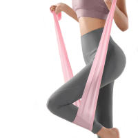 Banda de resistencia elástica para Yoga y Pilates, banda de entrenamiento de goma Natural de 150cm para gimnasio - details 1