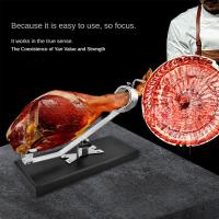 Jamonero profesional de acero inoxidable 304 - Soporte giratorio 360° para jamones ibéricos/pata negra/serrano, base antideslizante para una perfecta fijación - ideal para casa/bar/regalos - details 2