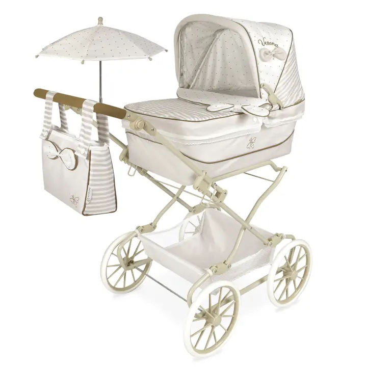 Decuevas Toys - Coche REBORN plegable para muñecas de hasta 55 cm  Regalo ideal para niñas  Incluye sombrilla y accesorios - 1