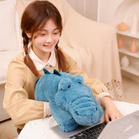 Almohada De Peluche Suave De 45-70cm En Forma De Animal Lười Gato Zorro Cocodrilo Regalo De Cumpleaños Para Niño Y Niña Rellena Con Poliéster - details 10