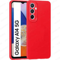 Funda + Protector Cristal Vidrio Templado (Opcional) Para SAMSUNG GALAXY A14 5G Proteccion 3D Cámara, Cubre Cámara, Carcasa, TPU Silicona Suave Mate, Color Negro Azul Rojo Rosa Morado, Ajuste Perfecto, Acceso Conectores Carga Auricular, Meloenvias mle26 - details 2