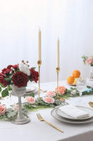 25pcs Flores Artificiales De Blush Realistas Con Tallos Rosas De Esponja Para Boda DIY Centros De Mesa De Baile De Novia - details 2