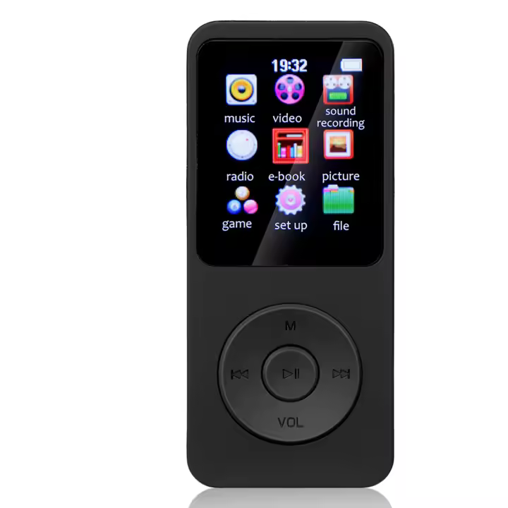 Reproductor De Música MP3 Con Bluetooth 5.4 Y Altavoz Integrado Soporte FM Radio Lectura De E-Book Grabación Para Niños Tipo-C HiFi Sin Perdida De Calidad - 1