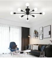 Lámpara De Techo Vintage Con Varios Candelabros E27 6/8/10 Cabezas Negro/Blanco/Oro Para Sala De Estar / Comedor Lámpara De Techo LED Vintage Self-Contained Metal Painted - details 8