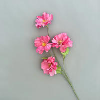4 Cabezas De Flores Artificiales Largos Pétalos Silken Bouquet Plantas Para Bodas Fiestas Sala De Estar Decoración De Mesa Regalo - details 3