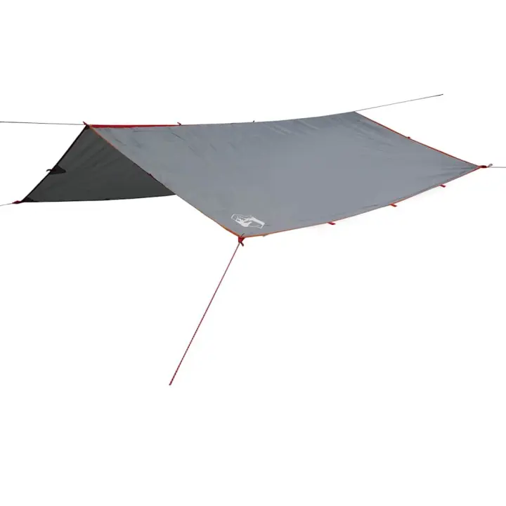 vidaXL Lona de camping impermeable gris y naranja 300x294 cm - 1