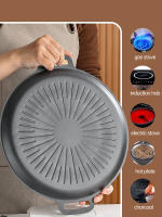 Sartén De Asado Al Aire Libre 34CM Antiadherente Placa De Grill Para Barbacoa Coreana Asado Y Fritura Cocina Y Camping - details 3