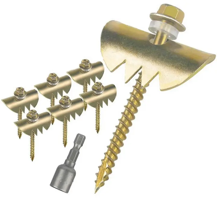 Bapas antideslizante, 50Pack galvanizado cerca de alambre sujetos para Madera Blanda, Re - 1