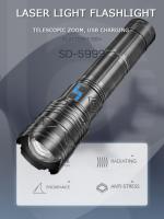 Linterna Táctica Super Brillante 20000LM 100W GT60 Longitud De Rayo Potente Torcha LED Recargable USB Usando 4 Baterías 181350A - details 5