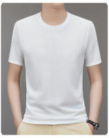 Camiseta De Hombre De Seda De Hielo Bambú Para Verano High End Base Superior Ropa Casual Transpirable Y De Secado Rápido - details 11